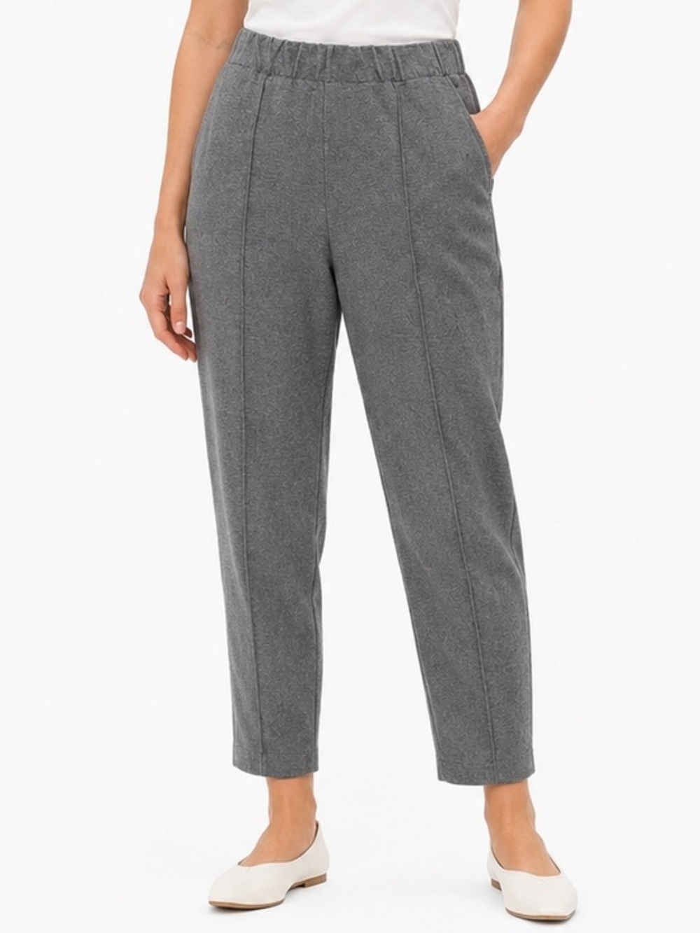Everlane The Dream Pant Gray Pull-On Tapered Workwear Sweatpant Trousers Medium